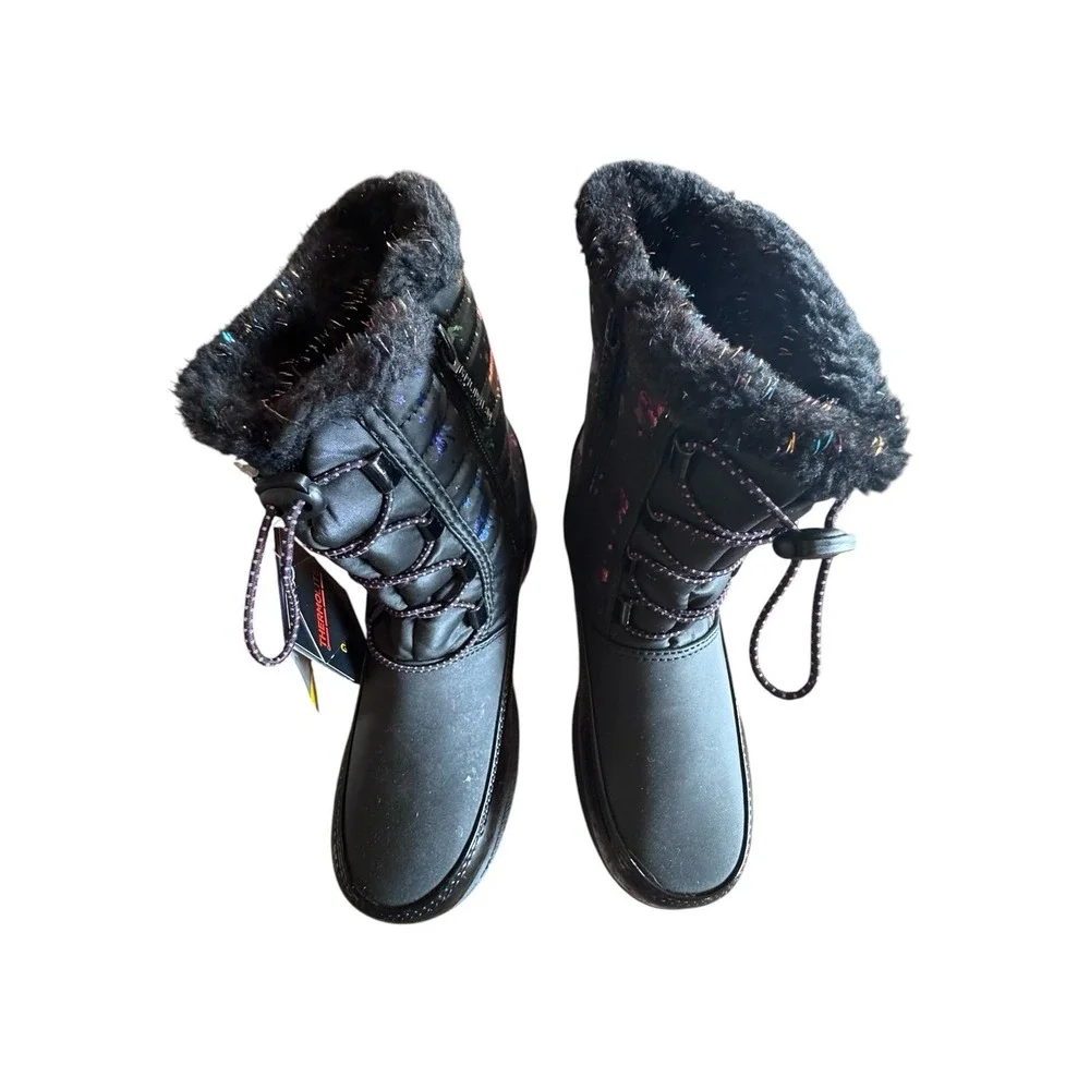 NWT Khomba Hayley Waterproof Girl's Sz 4 Snow Boots Unicorns Stars Thermolite